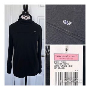 NWT Vineyard Vines Sz S Slub Funnel Neck long sleeve top